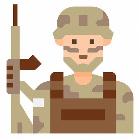 Army Avatar Character Job Military Soldier Uniform Icon