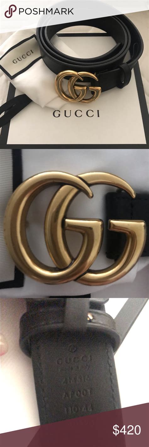 Authentic Gucci Leather Belt With Double G Buckle Gucci Leather Belt