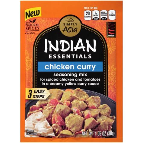 Simply Asia Indian Essentials Chicken Curry Seasoning Mix, 1.06 oz ...