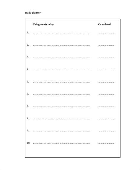 Daily Planner Template 7 Free Pdf Psd Documents Download