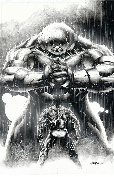 Wolverine Vs Juggernaut By Jimbo Salgado Marvel Comics Art Wolverine