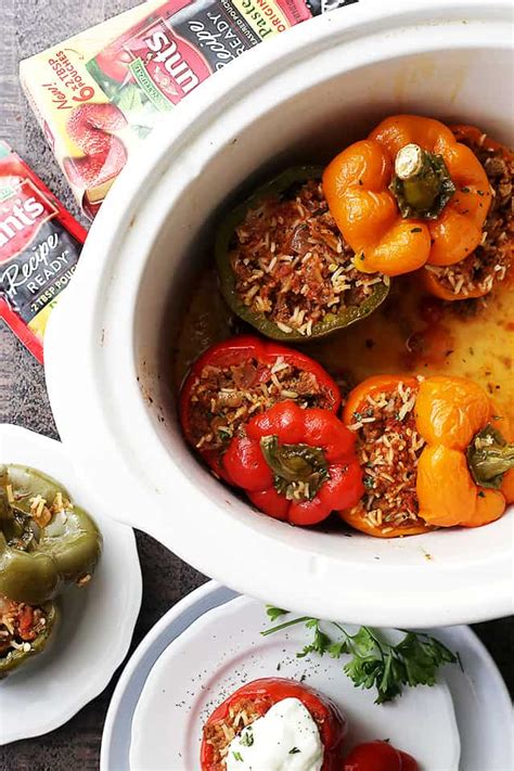 Slow Cooker Italian Stuffed Peppers Recipe Prepare To Be Amazed