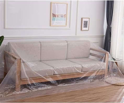 Plastic Furniture Protector Couch Covers For Moving Protection Long