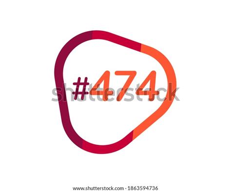 Number 474 Image Design 474 Logos Stock Vector Royalty Free