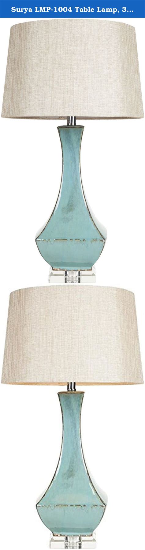 Surya LMP 1004 Table Lamp 30 By 16 By 16 Inch Turquoise Reactive