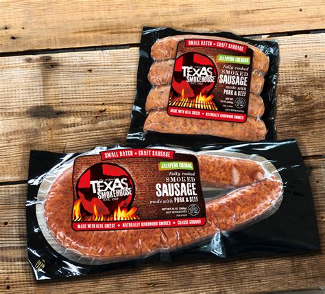 Jalapeno Cheddar Smoked Sausage The Original Texas Smokehouse