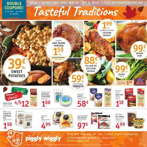 Cleghern's piggly wiggly grocery store 3611 west main street erin, tn 37061 get directions. Piggly Wiggly Weekly Ad Nov 20 - 28, 2019 - WeeklyAds2