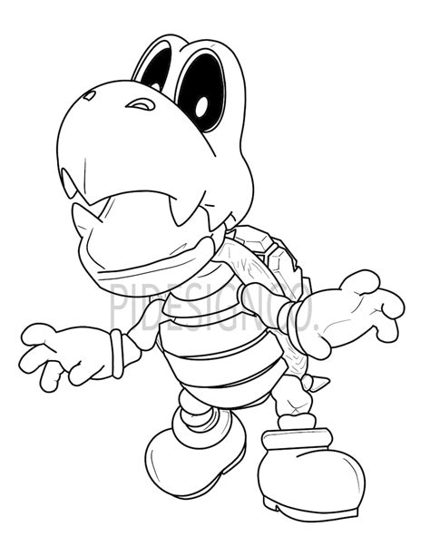 Mario Kart Wii Dry Bones Coloring Pages Coloring Pages
