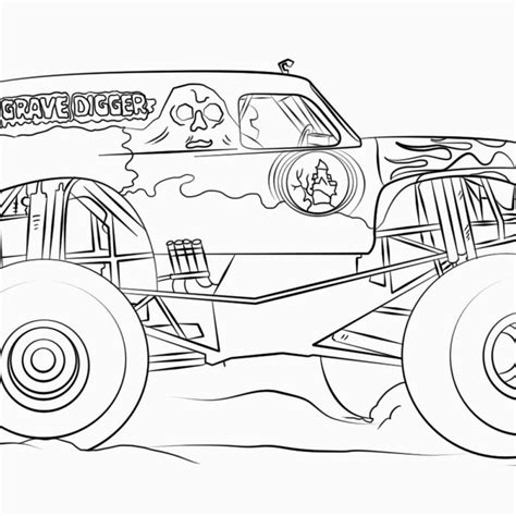 In case you don\'t find what you are looking for, use the top search bar to search again! Grave Digger Coloring Pages #GraveDiggerColoringPages # ...