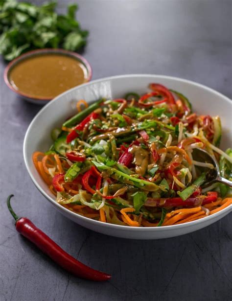 Spinach cream sauce with turkey italian sausage over linguine. Recipe: Spicy Thai Salad with Peanut Dressing (Vegan ...