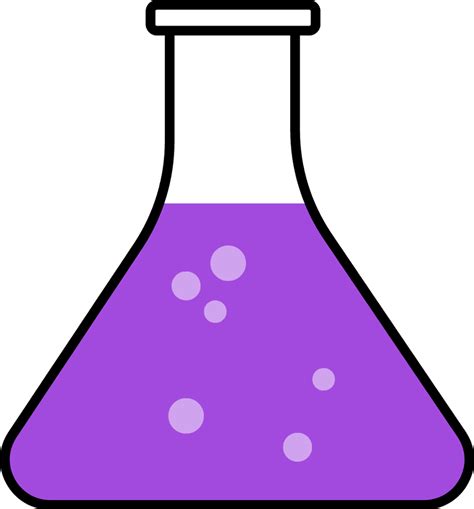 Purple Science Flask Clipart Biochemistry Biology Chemical Science