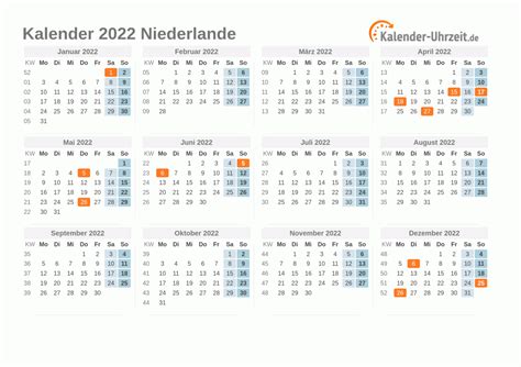 Feiertage 2022 Niederlande Kalender And Übersicht