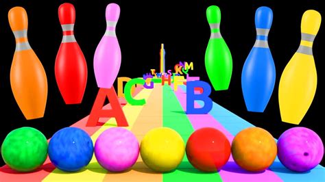 Abc Song With Bowling Ball And Learn Colors For Kids Fun And Education
