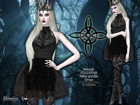The Sims Resource Nymp Sheer Gothic Dress