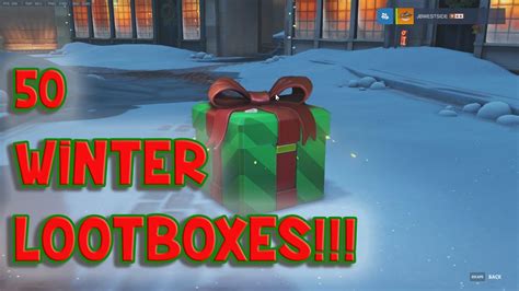 Overwatch Unboxing 50 Winter Loot Boxes Youtube