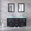 Wonline Black 60 Bathroom Vanity Cabinets Solid Wood W/ Vessel Sink 