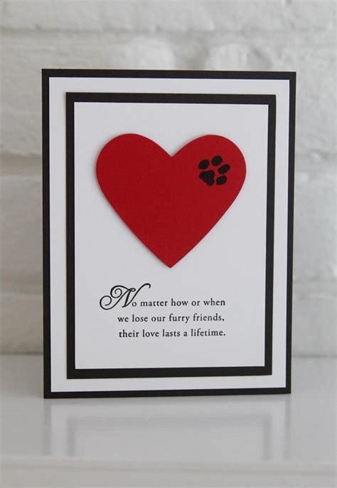 Loss of dog quotes that express sadness and grief. Paw Print on Heart Pet Sympathy Card, Loss of Pet Card - Laura's Paper and Party