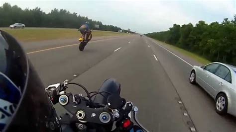 Hd Motorcycle Stand Up Wheelie Crash Over 100mph Youtube