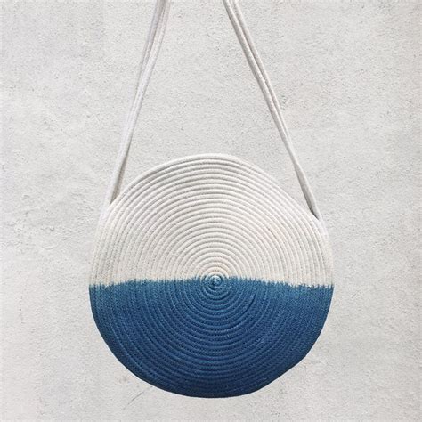 Indigo Large Rope Tote — Apprvl Coiled Fabric Basket Diy Bag Designs