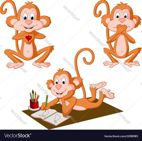 Three Monkeys Royalty Free Vector Image Vectorstock