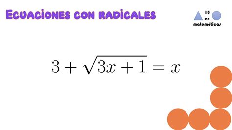 Ecuaciones Con Radicales Ecuaciones Irracionales Ejemplo 3 Youtube