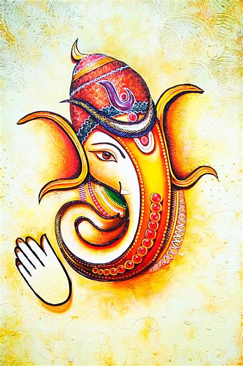 Buy Ganesha Painting Handmade Painting By Kuldeep Singh Codeart6706