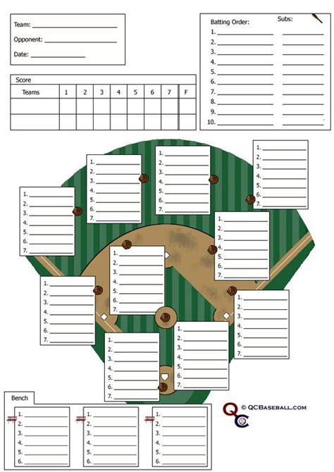 Printable Softball Field Position Template Printable Blank World