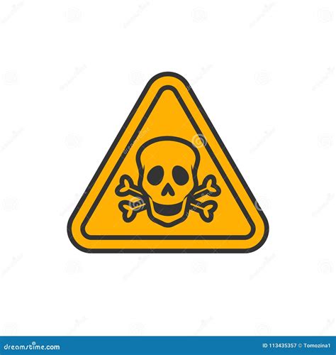 Triangular Yellow Warning Hazard Symbol Vector Illustration