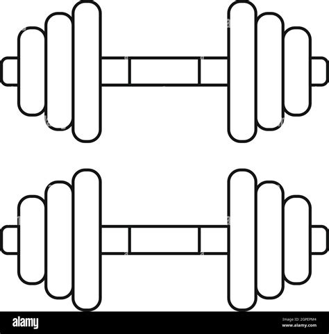 Dumbbell Exercise Illustration Black And White Stock Photos And Images