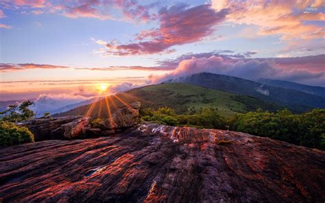 Sunset In The Mountains Wallpapers High Quality Download Free