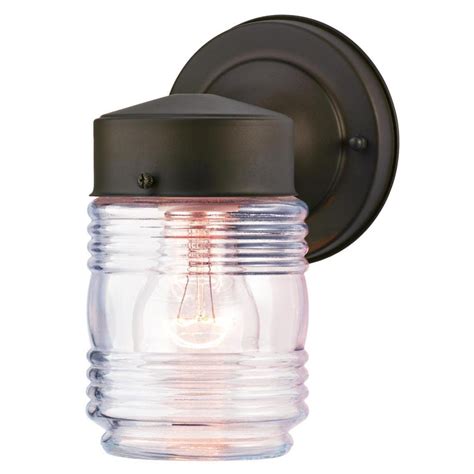 Westinghouse Lighting 6688200 One Light Outdoor Jelly Jar Wall Fixture