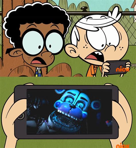Lincoln And Clydes Reaction To Funtime Freddy By Cartoonstar92 On