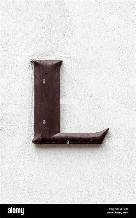 Brown Wooden Letter L Stock Photo Alamy