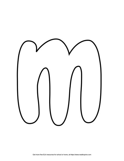Bubble Letter M 19 Free Printable Styles