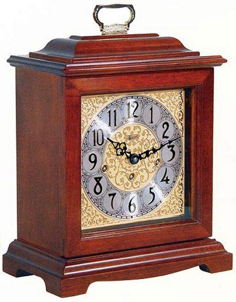 Hermle 22518 N9q Austen Chiming Battery Operated Mantel Clock Cherry