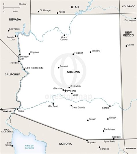 Digital Maps Of Arizona One Stop Map