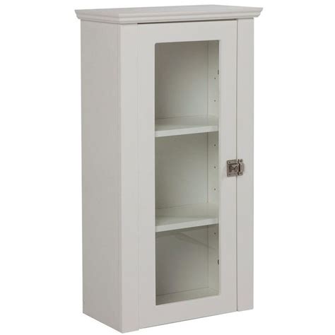 A White Cabinet With Two Shelves And One Door Open