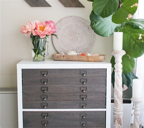 Or add custom glass fronts to. Kallax Flat File Cabinet Makeover Finished Project | Custo