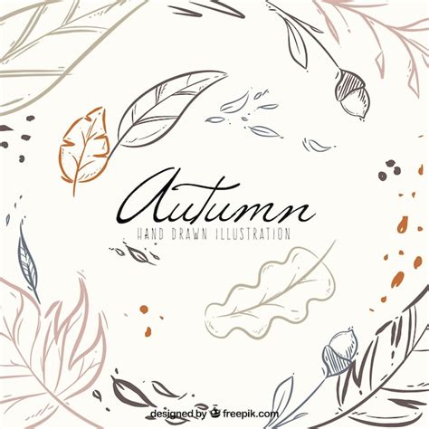Free Vector Hand Drawn Autumn Background With Modern Style