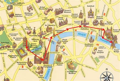 Places To Visit In London Map London Map Travel London Map Places