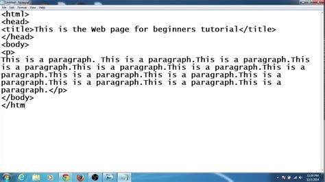 How To Create Your First Web Page Using Notepad Youtube