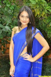 Nikitha Narayan Hot Photos In Blue Saree Actress Album