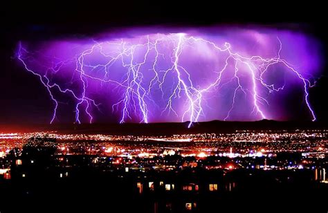 Thunder And Lightning Storm Purple Lightning Lightning Storms