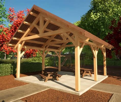 20×20 Pavilion Plan Timber Frame Hq