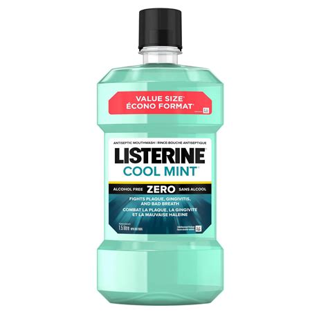 Listerine Zero Cool Mint Antiseptic Mouthwash Alcohol Free Walmart
