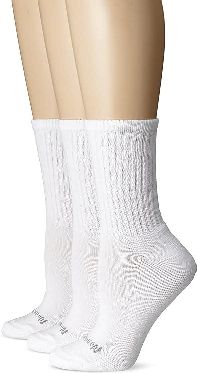 No Nonsense Womens Ahh Said The Foot Cushioned Crew Sock 3 Pack White