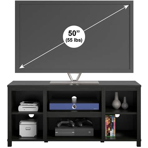 Mainstays Parsons Tv Stand For Tvs Up To 50 Black Oak Ebay
