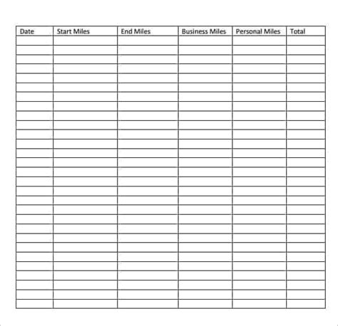 Eyewash log sheet template printable : 7+ Vehicle mileage log Templates - Word Excel PDF Formats