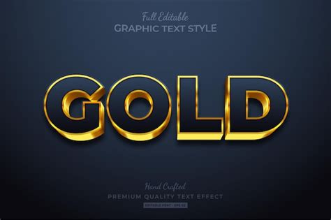 Premium Vector Gold Text Effect