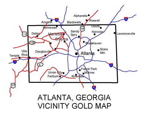 Georgia Gold Maps Gold Placers And Gold Panning And Metal Detecting In